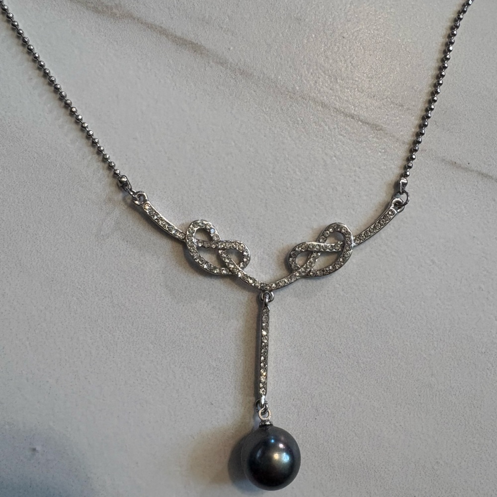 Elegant Silver Drop Necklace